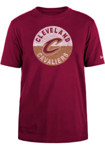 New Era Cleveland Cavaliers Maroon Game Day Short Sleeve T Shirt