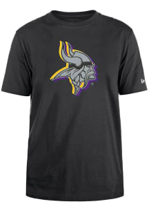 New Era Minnesota Vikings Charcoal Logo NFL Draft 2024 Short Sleeve T Shirt
