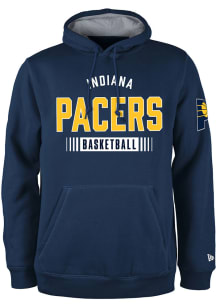 New Era Indiana Pacers Mens Navy Blue Game Day Long Sleeve Hoodie