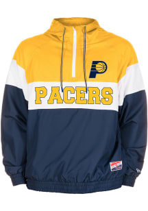 New Era Indiana Pacers Mens Navy Blue Throwback Pullover Jackets