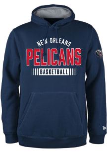 New Era New Orleans Pelicans Mens Navy Blue Game Day Long Sleeve Hoodie