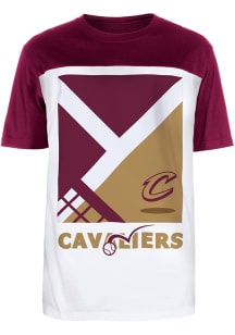New Era Cleveland Cavaliers Maroon Court Sport Short Sleeve T Shirt