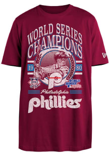 New Era Philadelphia Phillies Maroon Sport Classics Short Sleeve Fashion T Shirt