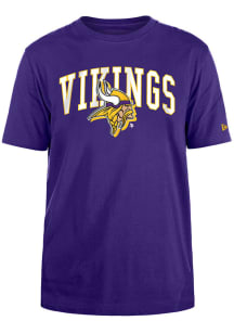 New Era Minnesota Vikings Purple Arch Name NFL Draft 2024 Short Sleeve T Shirt