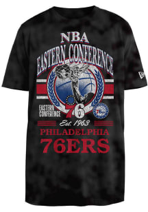 New Era Philadelphia 76ers Black Sport Classics Short Sleeve Fashion T Shirt
