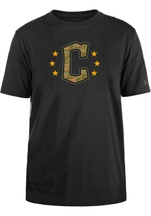 New Era Cleveland Guardians Black Armed Forces Day 2024 Short Sleeve T Shirt