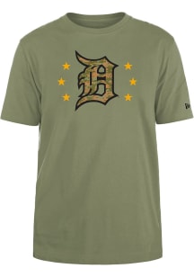 New Era Detroit Tigers Olive Armed Forces Day 2024 Short Sleeve T Shirt