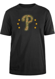 New Era Philadelphia Phillies Black Armed Forces Day 2024 Short Sleeve T Shirt