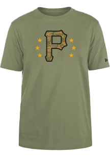 New Era Pittsburgh Pirates Olive Armed Forces Day 2024 Short Sleeve T Shirt