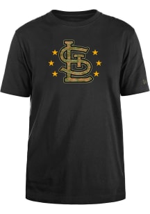 New Era St Louis Cardinals Black Armed Forces Day 2024 Short Sleeve T Shirt