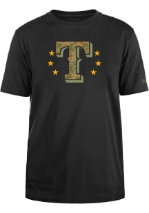 New Era Texas Rangers Black Armed Forces Day 2024 Short Sleeve T Shirt
