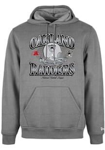 New Era Las Vegas Raiders Mens Grey Helmet Long Sleeve Hoodie