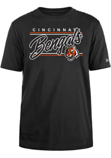 New Era Cincinnati Bengals Black Wordmark Short Sleeve T Shirt