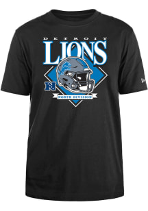 New Era Detroit Lions Black Helmet Short Sleeve T Shirt