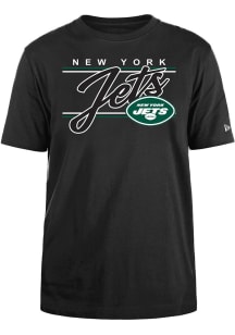 New Era New York Jets Black Wordmark Short Sleeve T Shirt