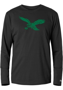 New Era Philadelphia Eagles Black Vintage Tonal Logo Long Sleeve T Shirt