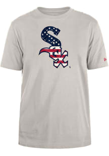 New Era Chicago White Sox Grey American Primary Logo Short Sleeve T Shirt