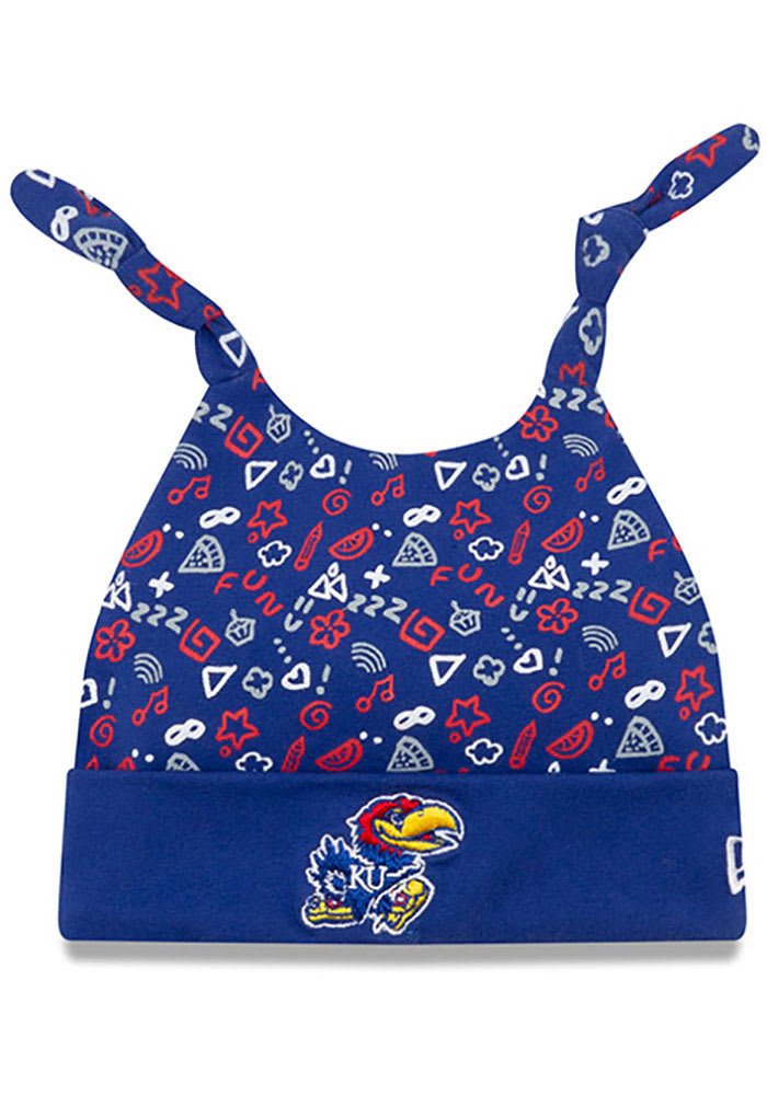 New Era Kansas Jayhawks Pattern Baby Knit Hat - Blue