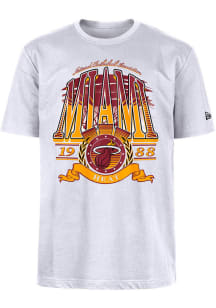 New Era Miami Heat White Sport Classics Short Sleeve T Shirt