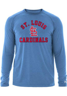 New Era St Louis Cardinals Light Blue Brushed Heather Raglan Long Sleeve T-Shirt