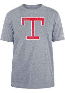 New Era Texas Rangers Grey Logo Short Sleeve T Shirt