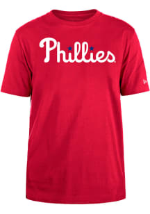 New Era Philadelphia Phillies Red Team Name Short Sleeve T Shirt