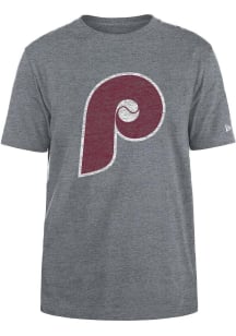 New Era Philadelphia Phillies Grey Logo Short Sleeve T Shirt