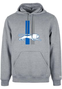 New Era Detroit Lions Mens Grey Primary Logo Long Sleeve Hoodie