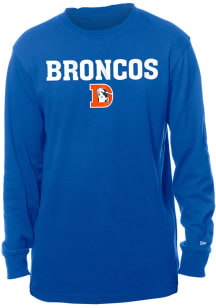 New Era Denver Broncos Blue Active Long Sleeve T Shirt