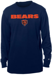 New Era Chicago Bears Navy Blue Active Long Sleeve T Shirt