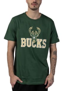 New Era Milwaukee Bucks Green Current Logo Short Sleeve T Shirt