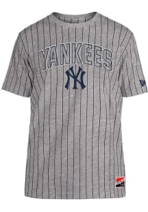 New Era New York Yankees Grey Throwback Short Sleeve Fashion T Shirt