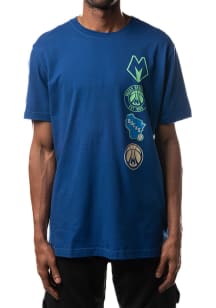New Era Milwaukee Bucks Blue City Edition Short Sleeve T Shirt