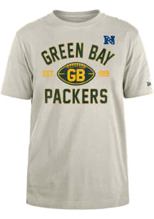 New Era Green Bay Packers Tan 3rd Down Historic Short Sleeve T Shirt