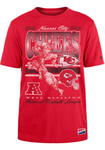 New Era Kansas City Chiefs Red Throwback Design Short Sleeve T Shirt