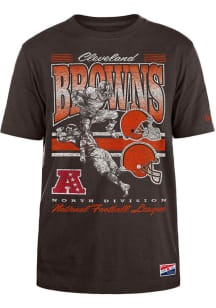 New Era Cleveland Browns Brown Throwback Design Short Sleeve T Shirt