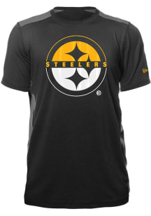 New Era Pittsburgh Steelers Black Active Short Sleeve T Shirt