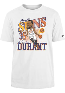 Kevin Durant Phoenix Suns White Caricature Short Sleeve Fashion Player T Shirt