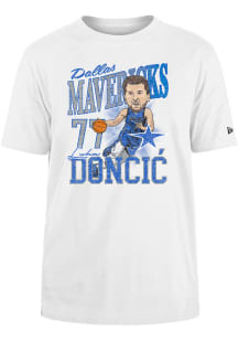 Luka Doncic Dallas Mavericks White Caricature Short Sleeve Fashion Player T Shirt