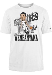 Victor Wembanyama San Antonio Spurs White Caricature Short Sleeve Fashion Player T Shirt