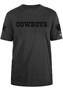 New Era Dallas Cowboys Black Black on black Short Sleeve Fashion T Shirt