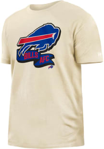 New Era Buffalo Bills Tan Throwback Logo Short Sleeve T Shirt