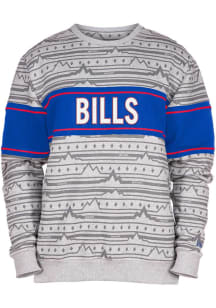 New Era Buffalo Bills Mens Grey Lift Pass Long Sleeve Fashion Sweatshirt