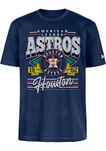New Era Houston Astros Navy Blue Sport Classic Short Sleeve Fashion T Shirt
