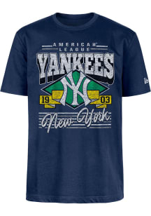 New Era New York Yankees Navy Blue Sport Classic Short Sleeve Fashion T Shirt