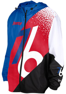 New Era Philadelphia 76ers Mens Blue City Edition Light Weight Jacket