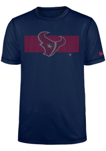 New Era Houston Texans Navy Blue Active Short Sleeve T Shirt