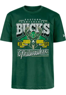 New Era Milwaukee Bucks Green Sport Classic Short Sleeve Fashion T Shirt