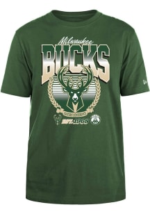 New Era Milwaukee Bucks Green Classic Short Sleeve T Shirt