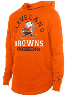 New Era Cleveland Browns Mens Orange Retro Leisure Long Sleeve Hoodie